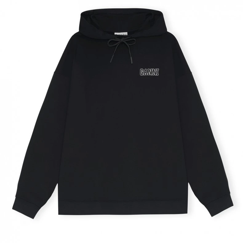 GANNI Software Isoli Oversized Pullover Hooded Sweatshirt (Black) 3 GANNI Software Isoli Oversized Pullover Hooded Sweatshirt (Black)