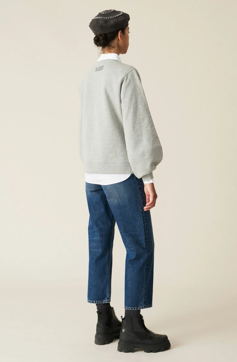 GANNI Software Isoli Puff Sleeve Crew Neck Sweatshirt (Paloma Melange) 5 GANNI Software Isoli Puff Sleeve Crew Neck Sweatshirt (Paloma Melange) - Image 3