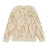 GANNI Software Isoli Rope Print Drop Shoulder Crew Neck Sweatshirt (Ganni Symbols Multi) -Streetwear Store ganni software isoli rope print drop shoulder crew neck sweatshirt ganni symbols multi t3231 cat