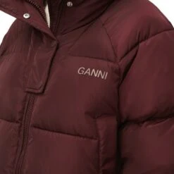 GANNI Tech Puffer Oversized Coat (Port Royale) -Streetwear Store ganni tech puffer oversized coat port royale f7277 431 0002 2
