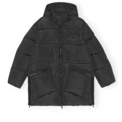 GANNI Tech Puffer Oversized Midi Jacket (Phantom)