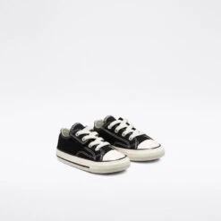 Infant Converse All Star Chuck Taylor 70 Ox 1V Easy-On 'Vintage Canvas' (Black/White/Egret) -Streetwear Store infant converse all star chuck taylor 70 ox 1v easy on vintage canvas black white egret 771641c 0003 3