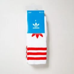 Kid's Adidas Solid Crew Socks Triple Pack (White/Multi Stripe) -Streetwear Store kid s adidas solid crew socks triple pack white multi stripe ay8707kids 1