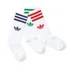 Kid's Adidas Solid Crew Socks Triple Pack (White/Multi Stripe) -Streetwear Store kid s adidas solid crew socks triple pack white multi stripe ay8707kids cat