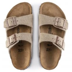 Kids' Birkenstock Arizona Suede Leather (Taupe) -Streetwear Store kids birkenstock arizona suede leather taupe 1021704 0003 3