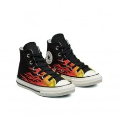 Kids' Converse All Star Chuck Taylor 70 Hi 'Archive Prints' (Black/Enamel Red/Egret) -Streetwear Store kids converse all star chuck taylor 70 hi archive prints black enamel red egret 371502c 0002 2