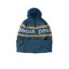 Kids' Patagonia Powder Town Beanie (Park Stripe Knit: Wavy Blue) -Streetwear Store kids patagonia powder town beanie park stripe knit wavy blue 66061 pswa cat