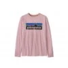 Kids' Patagonia Regenerative Organic Certified Cotton P-6 Logo Long Sleeve T-Shirt (Peaceful Pink) -Streetwear Store kids patagonia regenerative organic certified cotton p 6 logo long sleeve t shirt peaceful pink 62256 pelp cat