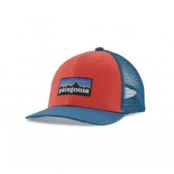 Kids' Patagonia Trucker Cap (P-6 Logo: Sumac Red)