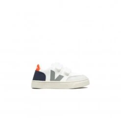 Kids' Véja V-12 Chromefree Leather (White/Multico/Nautico)