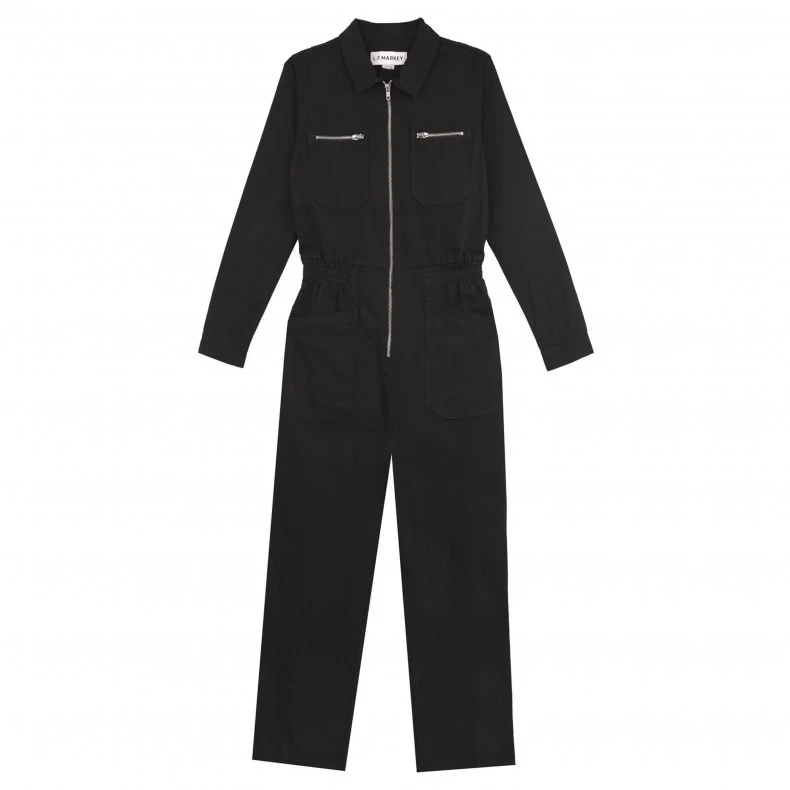 L.F.Markey Danny Long Sleeve Boilersuit (Black) 3 L.F.Markey Danny Long Sleeve Boilersuit (Black)