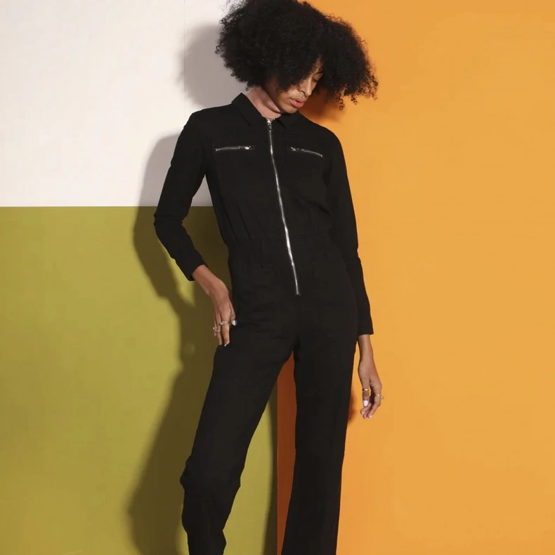 L.F.Markey Danny Long Sleeve Boilersuit (Black) 4 L.F.Markey Danny Long Sleeve Boilersuit (Black) - Image 2