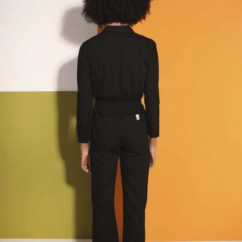 L.F.Markey Danny Long Sleeve Boilersuit (Black) 5 L.F.Markey Danny Long Sleeve Boilersuit (Black) - Image 3