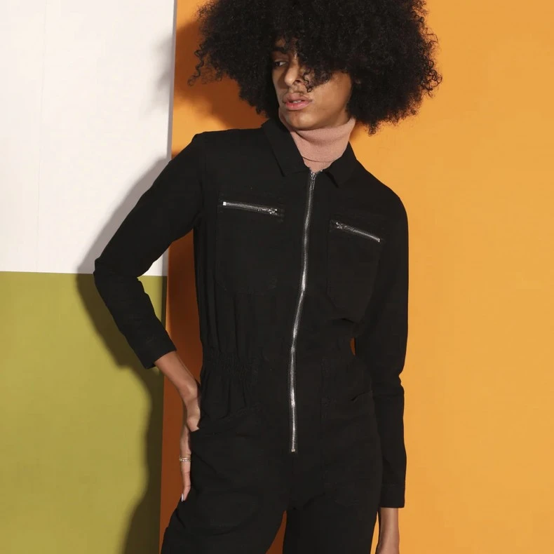 L.F.Markey Danny Long Sleeve Boilersuit (Black) 6 L.F.Markey Danny Long Sleeve Boilersuit (Black) - Image 4