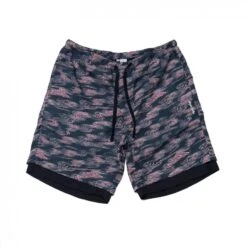 Magic Castles Two Layer Shorts (Waves Print Navy)