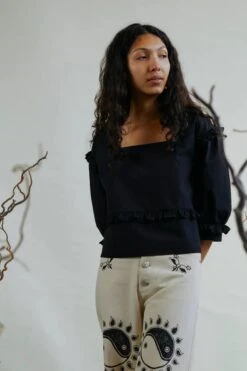 Meadows Daphne Top (Black) -Streetwear Store meadows daphne top black daphnet3002 0000 4