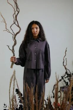 Meadows Eulalia Shirt (Charcoal) -Streetwear Store meadows eulalia shirt charcoal 0000 1