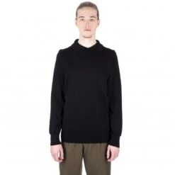 MHL By Margaret Howell High Collar Jumper (Black)