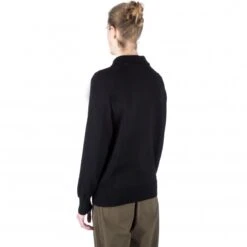 MHL By Margaret Howell High Collar Jumper (Black) -Streetwear Store mhl by margaret howell high collar jumper black 3