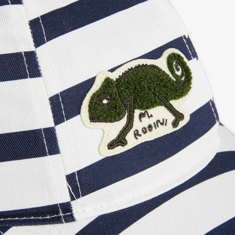 Mini Rodini Lizard Patch Cap (Blue) 5 Mini Rodini Lizard Patch Cap (Blue) - Image 3