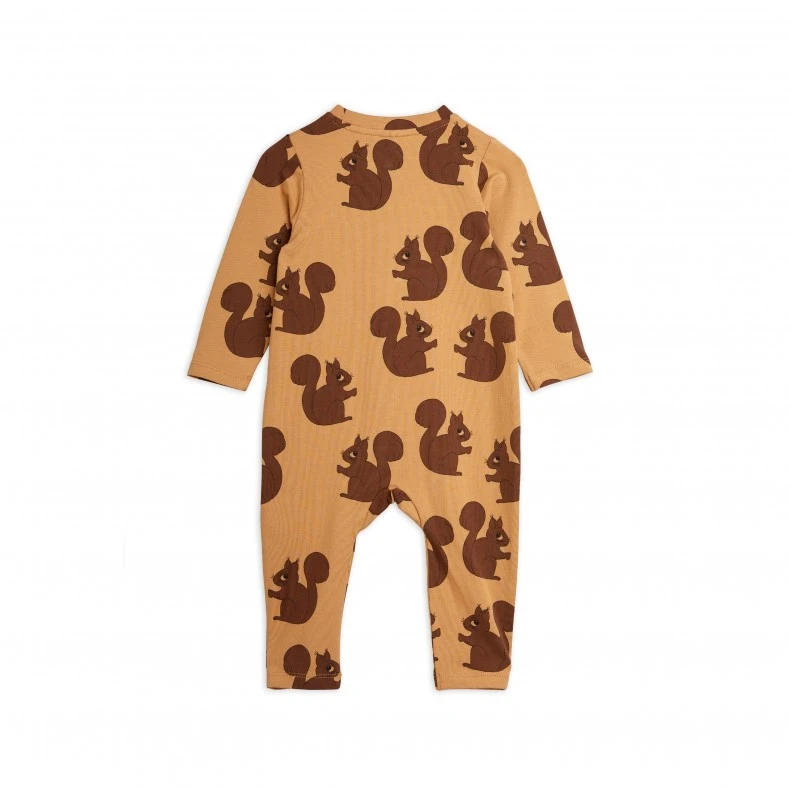 Mini Rodini Squirrel AOP Jumpsuit (Brown) 4 Mini Rodini Squirrel AOP Jumpsuit (Brown) - Image 2