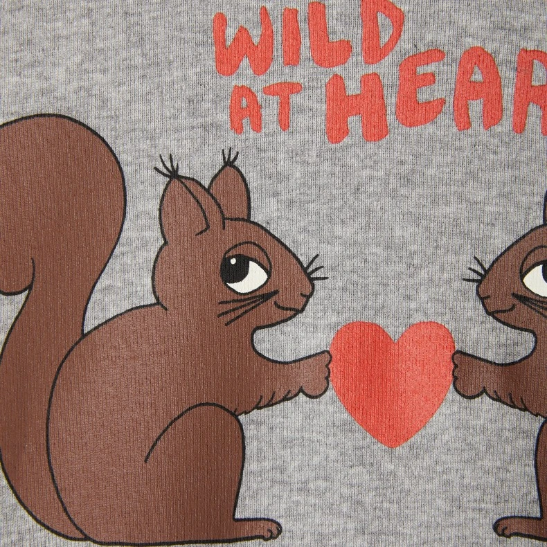 Mini Rodini Wild At Heart T-Shirt (Grey Melange) 5 Mini Rodini Wild At Heart T-Shirt (Grey Melange) - Image 3