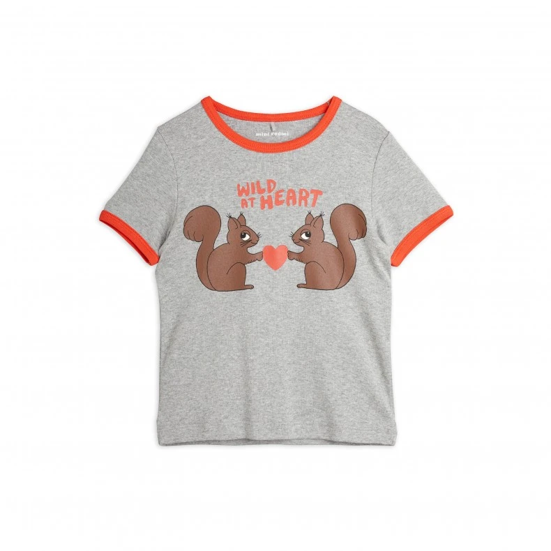 Mini Rodini Wild At Heart T-Shirt (Grey Melange) 3 Mini Rodini Wild At Heart T-Shirt (Grey Melange)