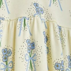 Mini Rodini Winterflowers Long Sleeve Dress (Blue) -Streetwear Store mini rodini winterflowers long sleeve dress blue 2175010460 2