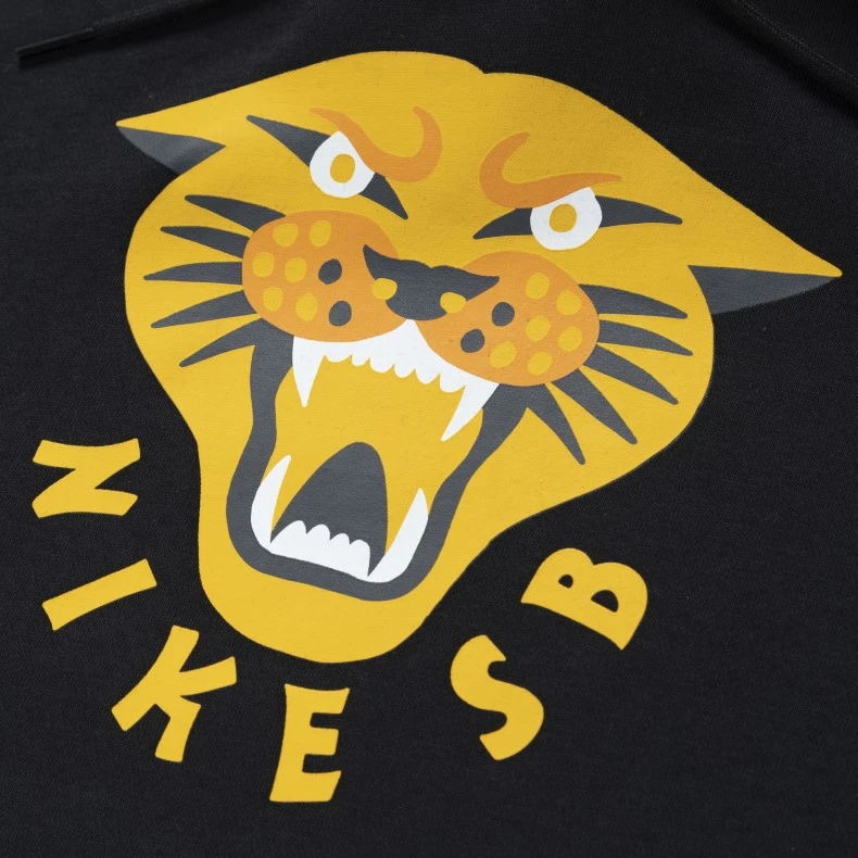 Nike SB Panther Skate Pullover Hooded Sweatshirt (Black/Dark Sulphur/White) 6 Nike SB Panther Skate Pullover Hooded Sweatshirt (Black/Dark Sulphur/White) - Image 4