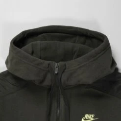 Nike Sportswear Style Essentials+ Full-Zip Hooded Fleece (Sequoia/Lt Lemon Twist) -Streetwear Store nike sportswear style essentials full zip hooded fleece sequoia lt lemon twist dd4882 355 0002 2