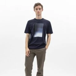 Norse Projects Johannes Blur Print T-Shirt (Dark Navy) -Streetwear Store norse projects johannes blur print t shirt dark navy n01 0638 7004 0002 2
