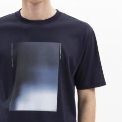 Norse Projects Johannes Blur Print T-Shirt (Dark Navy) -Streetwear Store norse projects johannes blur print t shirt dark navy n01 0638 7004 0003 3