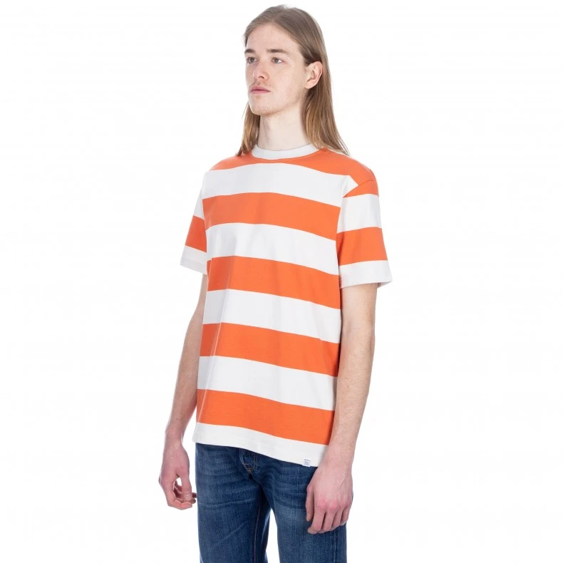 Norse Projects Johannes Wide Stripe T-Shirt (Burned Red) 4 Norse Projects Johannes Wide Stripe T-Shirt (Burned Red) - Image 2