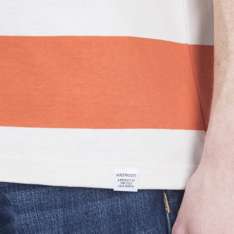 Norse Projects Johannes Wide Stripe T-Shirt (Burned Red) 7 Norse Projects Johannes Wide Stripe T-Shirt (Burned Red) - Image 5