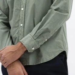 Norse Projects Osvald Tencel Shirt (Dried Sage Green) -Streetwear Store norse projects osvald tencel shirt dried sage green n40 0594 8061 0004 4