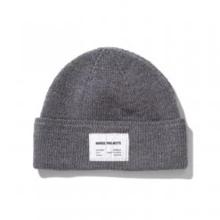 Norse Projects Watch Cap Tab Series Beanie (Light Grey Melange)