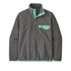 Patagonia Lightweight Synchilla Snap-T Pullover Fleece (Nickel W/Early Teal)