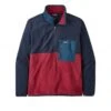 Patagonia Microdini 1/2 Zip Fleece Pullover (Wax Red) -Streetwear Store patagonia microdini 1 2 zip fleece pullover wax red 26200 wax cat
