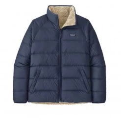 Patagonia Reversible Silent Down Fleece Jacket (New Navy)
