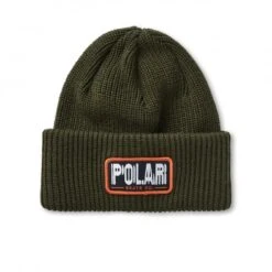 Polar Skate Co. Earthquake Merino Beanie (Army Green)