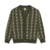 Polar Skate Co. Louis Houndstooth Cardigan (Green)
