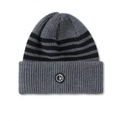 Polar Skate Co. Stripe Merino Beanie (Grey)