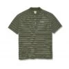Polar Skate Co. Stripe Rib Henley T-Shirt (Uniform Green) 1 Polar Skate Co. Stripe Rib Henley T-Shirt (Uniform Green) -Streetwear Store polar skate co stripe rib henley t shirt uniform green psc sp23 20 0000 cat