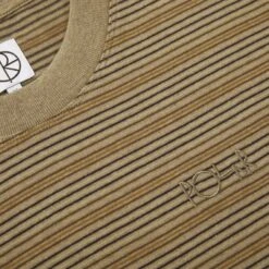 Polar Skate Co. Stripe Surf T-Shirt (Camel) -Streetwear Store polar skate co stripe surf t shirt camel psc su23 9 0002 2