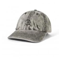 Polar Skate Co. Stroke Logo Denim Cap (Light Acid Black)