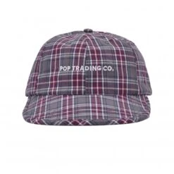 Pop Trading Company Checked Flexfoam 6-Panel Cap (Grey Check)