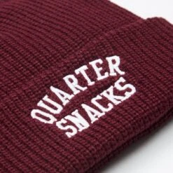Quartersnacks Arch Beanie (Burgundy) -Streetwear Store quartersnacks arch beanie burgundy 7