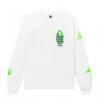 Real Bad Man Free The Weed Long Sleeve T-Shirt (White) -Streetwear Store real bad man free the weed long sleeve t shirt white rbm09031 cat