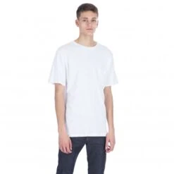Saturday's Surf NYC Randall Solid T-Shirt (White) -Streetwear Store saturday s surf nyc randall solid t shirt white 2