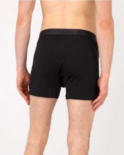 Sunspel Superfine Cotton Two-Button Shorts (Black) -Streetwear Store sunspel superfine cotton two button shorts black mshr4414 bkaa 2